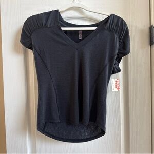 Free People Movement Black V-Neck Top